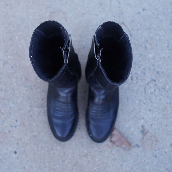 Vintage Corbin Moto Boots Black Leather USA Made Biker Riding 7.5 Workwear Biker main image 9